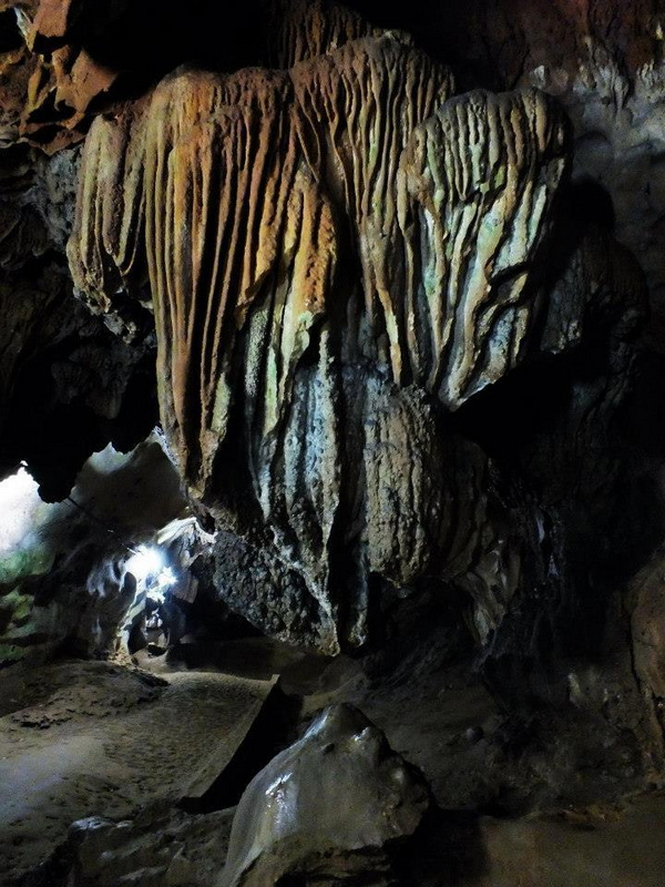 Stalactites in Chiang Dao Cave Rock formations with stalactites inside Chiang Dao Cave.