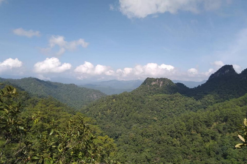 Mountainous Landscape of Chiang Dao at Doi Luang Chiang Dao Expansive view of forested mountains near Doi Luang Chiang Dao.