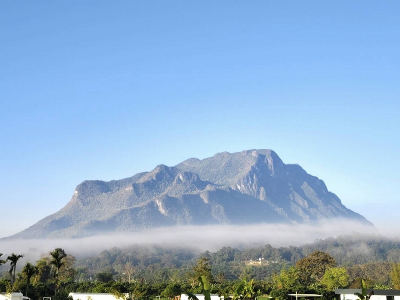 Doi Luang Chiang Dao's Majestic Mountain Majestic mountain with mist in Doi Luang Chiang Dao.
