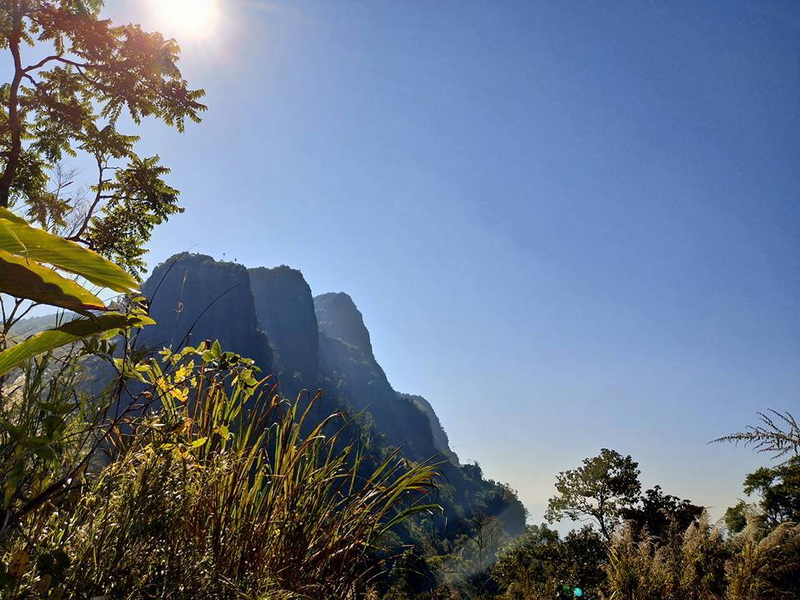 Mountain View at Doi Luang Chiang Dao View of expansive mountain peaks at Doi Luang Chiang Dao.