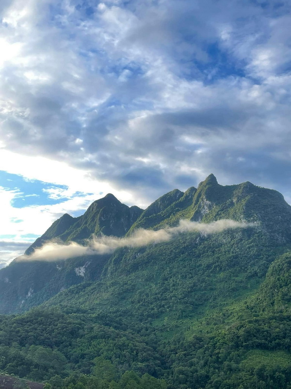 Green Mountains at Doi Luang Chiang Dao A view of lush green mountains at Doi Luang Chiang Dao.